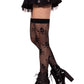 Skull Net Thigh Highs - Gothic Fishnet Stockings - Pirate Costume Hosiery -  - Fishnet Thigh Highs