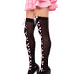 Crossbone Opaque Thigh Highs - Pirate Gothic Hosiery - Alternative Fashion Stockings -  - Thigh High Stockings