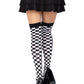 Poppy Checkerboard Thigh High Stockings -  - Thigh Highs