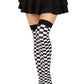 Poppy Checkerboard Thigh High Stockings -  - Thigh Highs