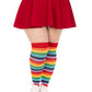 Cherry Rainbow Thigh High Socks
