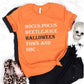 "Halloween Movies" Orange And Black Tee - Unisex Shirt -  - Shirts