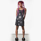 Astral Lace Cami Night Dress Black Celestial Print M -  - Dresses