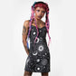 Astral Lace Cami Night Dress Black Celestial Print M -  - Dresses