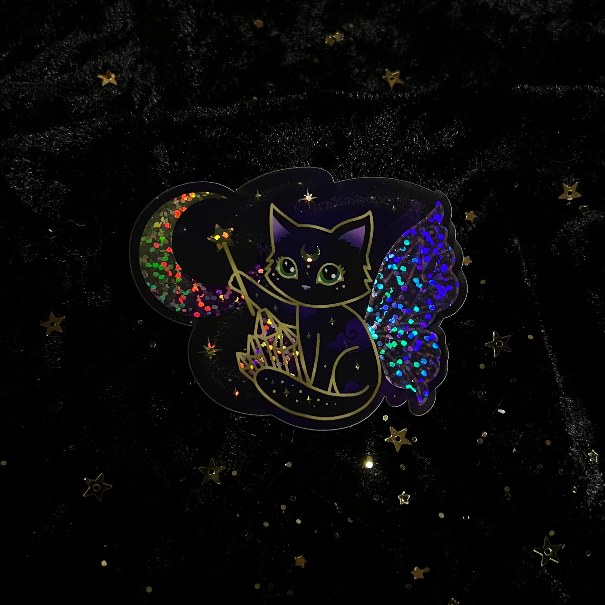 Crystal Fairy Kitty Cat Stickers (individual or set) -  - 