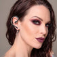 Killstar Temptation Snake Earring Black Crystal Darkened Silver Right Ear Cuff