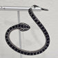 Killstar Temptation Snake Earring Black Crystal Darkened Silver Right Ear Cuff
