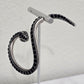 Killstar Temptation Snake Earring Black Crystal Darkened Silver Right Ear Cuff