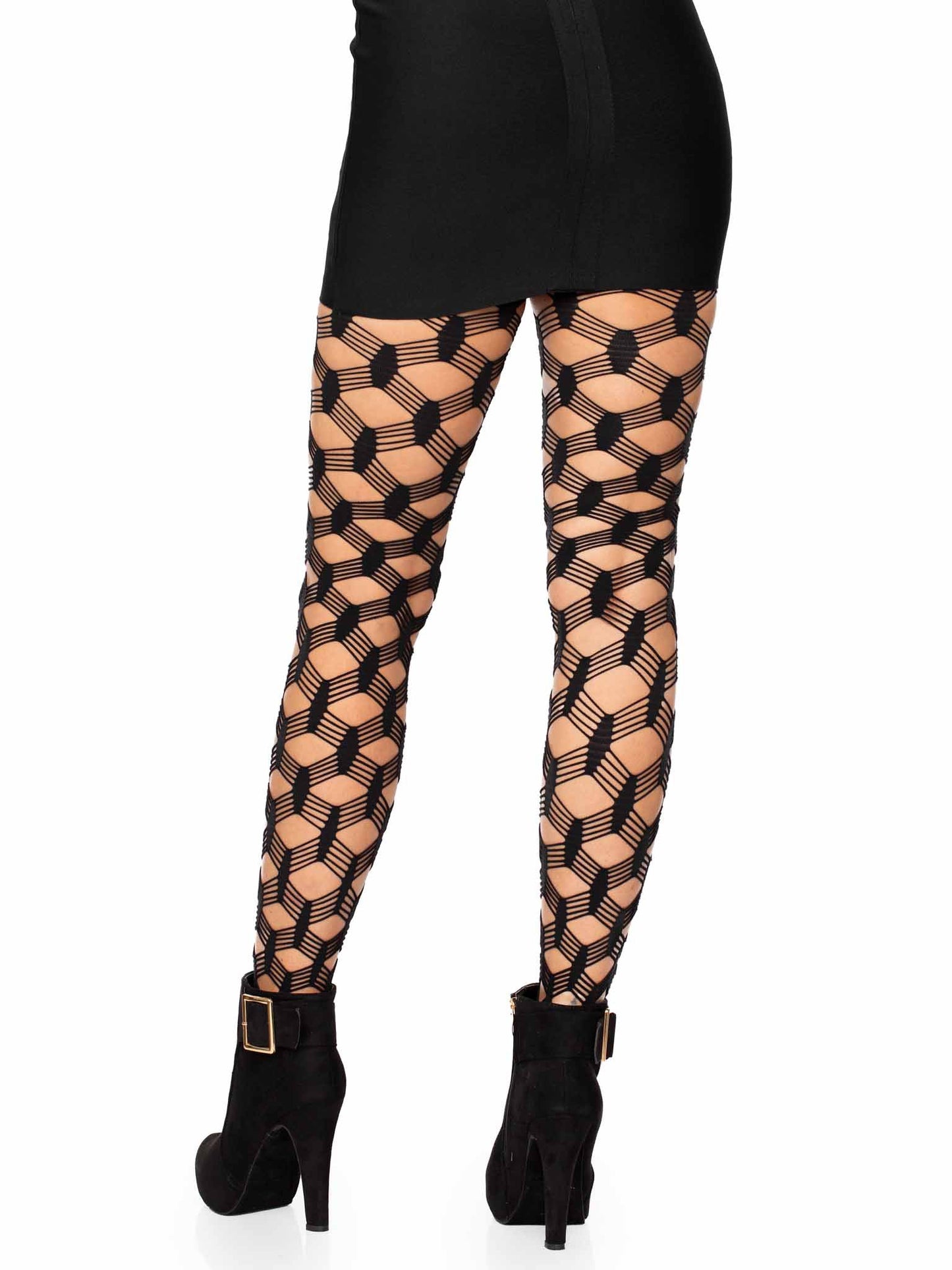 Freya Hardcore Fishnet Tights - Large Scale Fishnet Tights - Edgy Hosiery