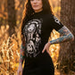 Killstar Trouble Gothic Graphic Mini Dress Black Occult Witchy T Shirt Dress S