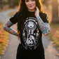 Killstar Trouble Gothic Graphic Mini Dress Black Occult Witchy T Shirt Dress S