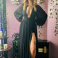 Minerva - Hauntingly Dramatic Mesh Maxi Dress with Built In Shorts  - READY TO SHIP -  - 