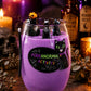 Artisan One Moon Flame Purr-fect Haunt Chamomile Lavender Wine Glass Candle