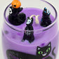 Artisan One Moon Flame Purr-fect Haunt Chamomile Lavender Wine Glass Candle