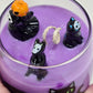 Artisan One Moon Flame Purr-fect Haunt Chamomile Lavender Wine Glass Candle