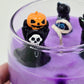 Artisan One Moon Flame Purr-fect Haunt Chamomile Lavender Wine Glass Candle