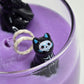 Artisan One Moon Flame Purr-fect Haunt Chamomile Lavender Wine Glass Candle