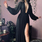 Minerva - Hauntingly Dramatic Mesh Maxi Dress with Built In Shorts  - READY TO SHIP -  - 