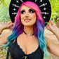 Vegan Felt Wide Brim Hat - Flat Top XL Brim - "Dagger Halo" -  - 