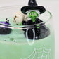 Artisan One Moon Flame Crypt Keeper Cornbread Pumpkin Wine Glass Candle