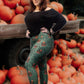 "Creeping Jack Vine" Black Vintage Cat Johanna Parker Exclusive - High-quality Handcrafted Vibrant Leggings -  - Leggings