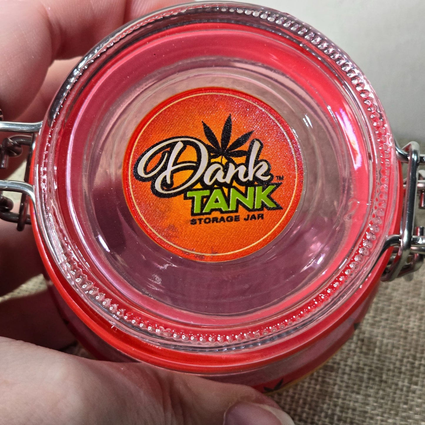 Dank Tank Storage Jar w/ Rasta Leaf Design - A Gothic Universe - Accessories