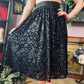 The Serpentine Skirt  - Velvet Snake Flocked Full SKIRT - READY TO SHIP -  - 