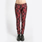 Red Lace Rose Floral Print Skinny Fit Jeans - Tripp NYC - Jeans