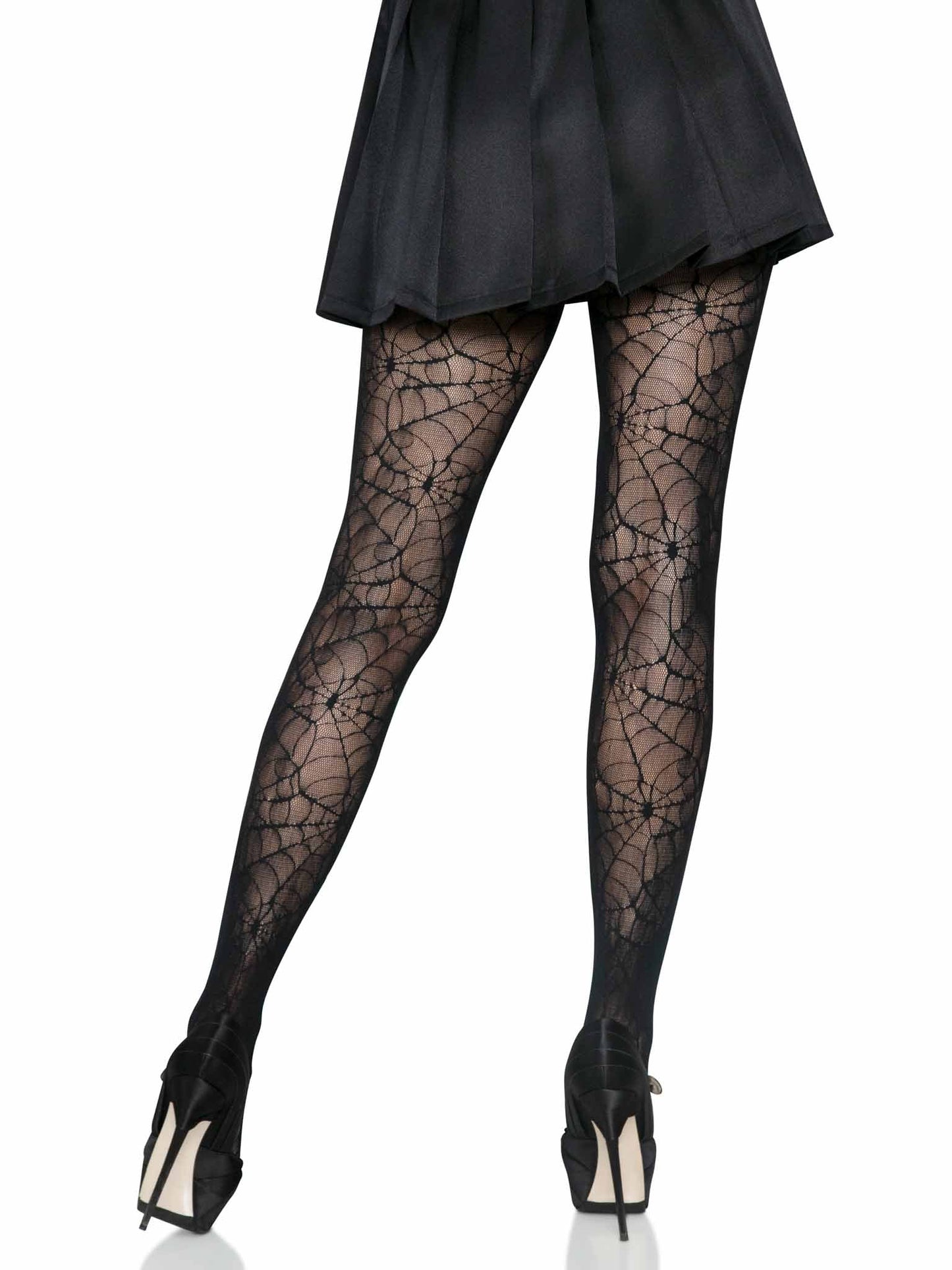 Spiderweb Lace Tights - Gothic Halloween Hosiery - Alternative Fashion Tights