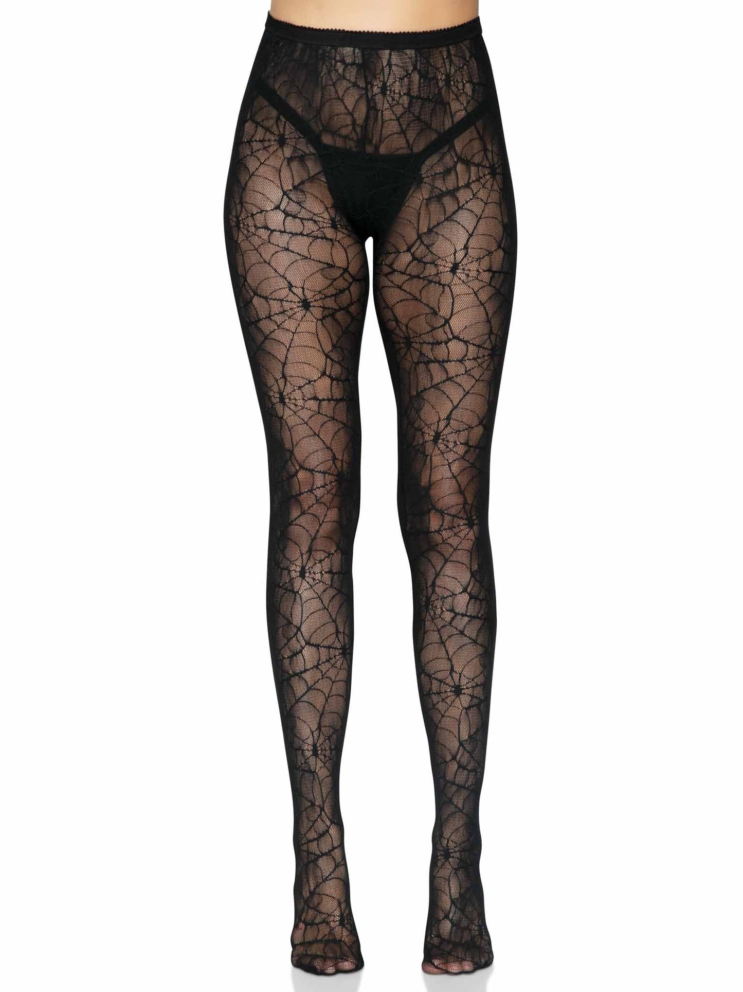 Spiderweb Lace Tights - Gothic Halloween Hosiery - Alternative Fashion Tights