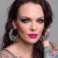 Killstar Worship The Night Hoop Earrings Ram Skull Baphomet Occult Filigree