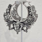 Killstar Worship The Night Hoop Earrings Ram Skull Baphomet Occult Filigree