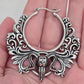 Killstar Worship The Night Hoop Earrings Ram Skull Baphomet Occult Filigree