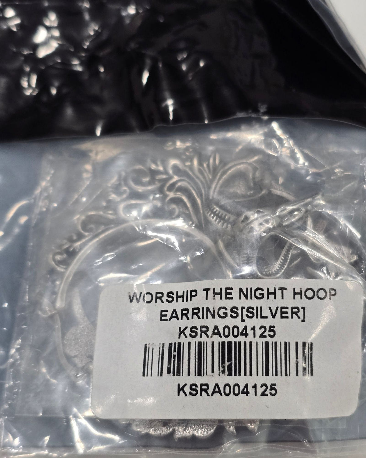 Killstar Worship The Night Hoop Earrings Ram Skull Baphomet Occult Filigree