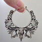 Killstar Worship The Night Hoop Earrings Ram Skull Baphomet Occult Filigree