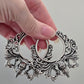 Killstar Worship The Night Hoop Earrings Ram Skull Baphomet Occult Filigree