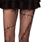 Stitched Up Net Tights - Gothic Fishnet Tights