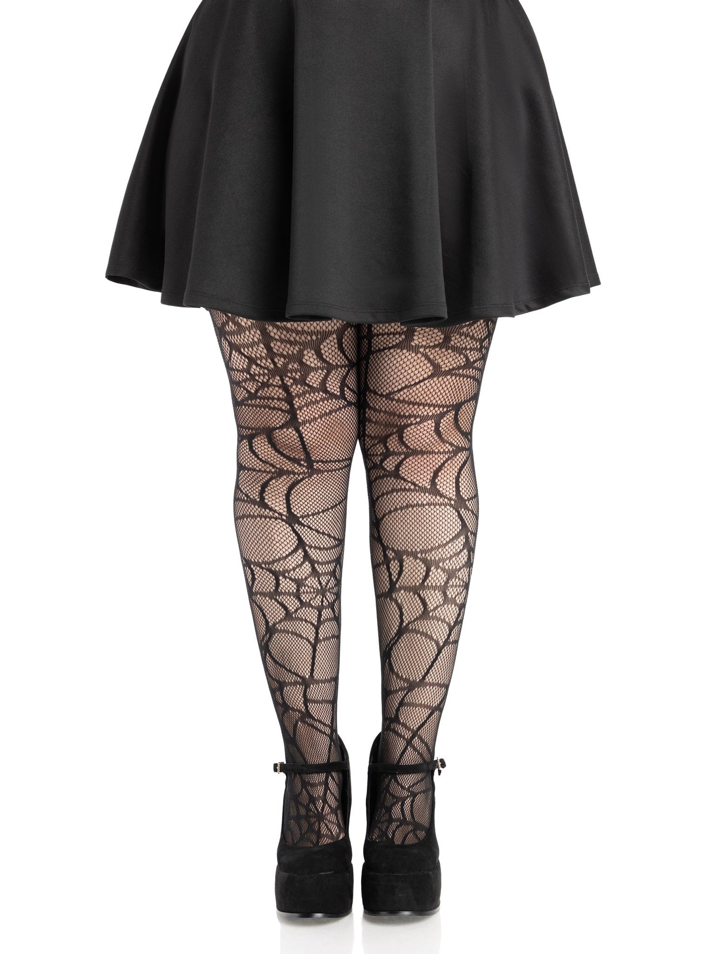 Spiderweb Net Tights - Gothic Fishnet Hosiery - Halloween Spider Web Stockings