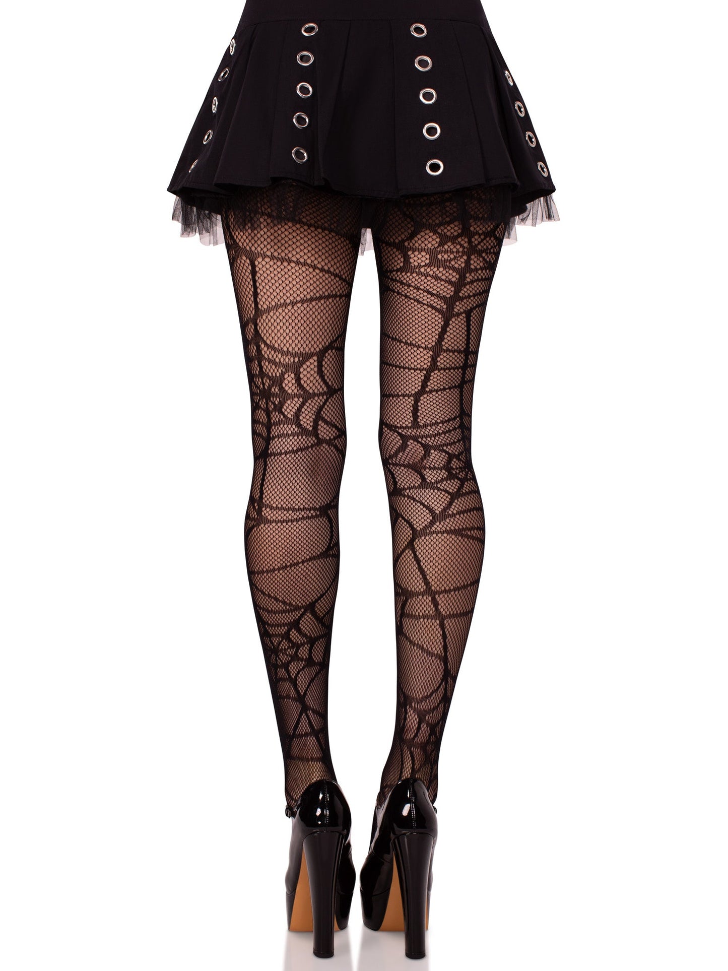Spiderweb Net Tights - Gothic Fishnet Hosiery - Halloween Spider Web Stockings