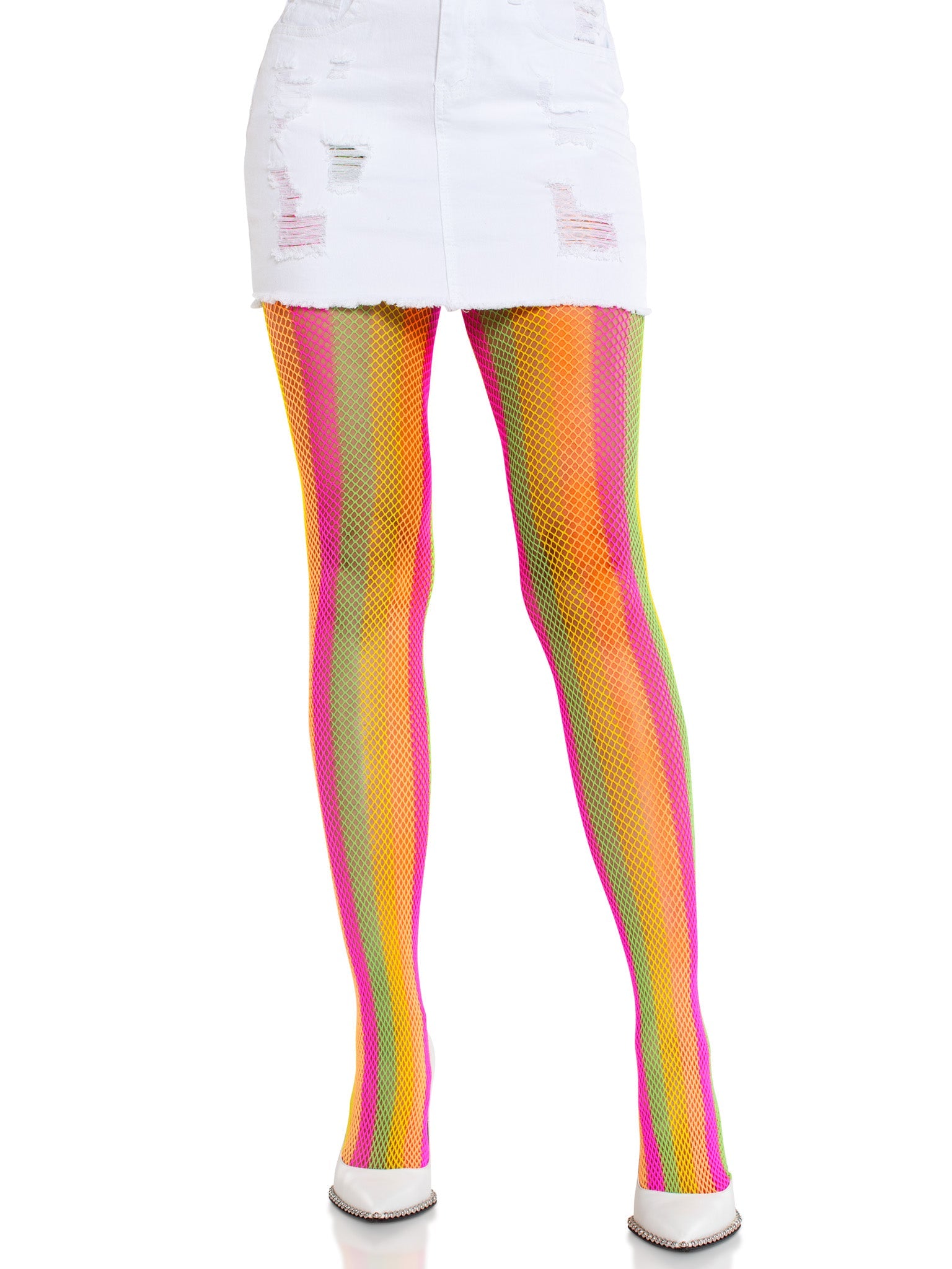 Solara Net Rainbow Tights -  - Hosiery