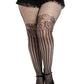 Plus Harlow Net Striped Tights