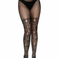 Drew Floral Vine Fishnet Tights - Romantic Lace Fishnet Tights - Sexy Hosiery -  - Fishnet Tights