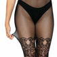Drew Floral Vine Fishnet Tights - Romantic Lace Fishnet Tights - Sexy Hosiery -  - Fishnet Tights