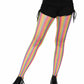 Tay Rainbow Striped Fishnet Tights - Colorful & Stylish -  - Fishnet Tights