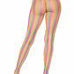 Tay Rainbow Striped Fishnet Tights - Colorful & Stylish -  - Fishnet Tights