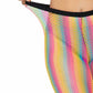 Tay Rainbow Striped Fishnet Tights - Colorful & Stylish -  - Fishnet Tights
