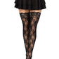 Bree Floral Lace Thigh Highs - Romantic Lace Stockings - Feminine Hosiery -  - Thigh High Lace Stockings