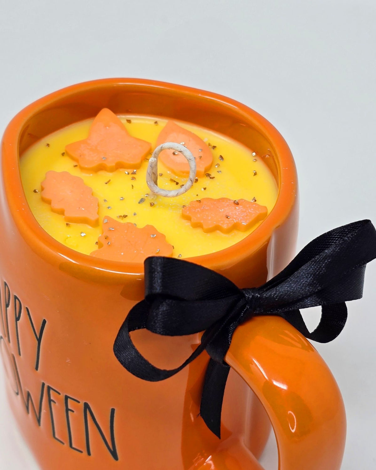 Artisan One Moon Flame Rae Dunn Happy Halloween Mug Candle Banana Nut Bread Fall Soy Wax