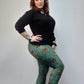 "Creeping Jack Vine" Black Vintage Cat Johanna Parker Exclusive - High-quality Handcrafted Vibrant Leggings -  - Leggings
