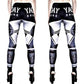 Form-Fitting Leggings | Monday Champagne | Gothic Black White Silver - Killstar - Leggings